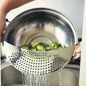 Stainless steel pot drain strainer